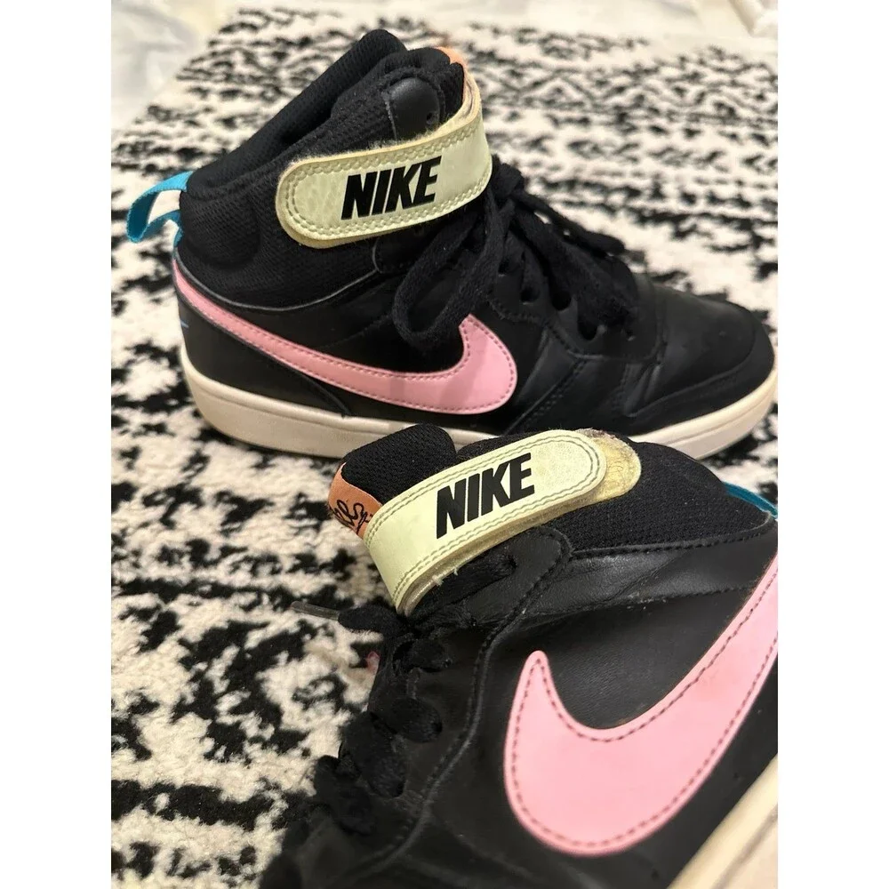 Nike Court Borough Mid 2 'Black Pink Blue Fury' 5Y